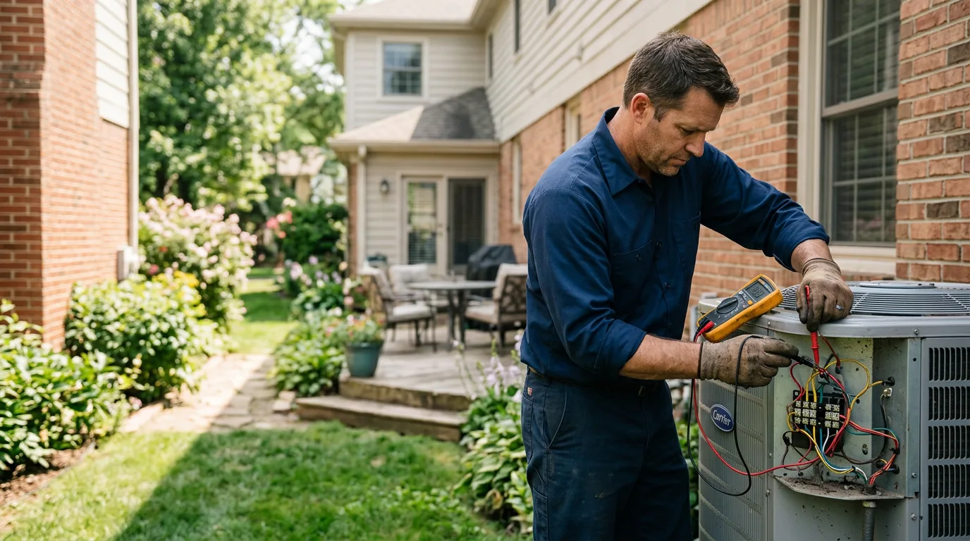 HVAC technician working near Le Roy, WV